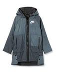 Nike U NSW Reversible OTRWR Parka Veste de Sport Mixte Enfant, Black/Black/(White), FR : S (Taille Fabricant : S)