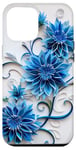 Coque pour iPhone 12 Pro Max Fleur Bleu Bleuet Floral Nature Femme Filles Fleurs