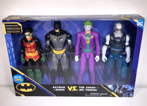 Batman & Robin Vs. The Joker & Mr. Freeze Action Figure 4 Pk DC Comics 30cm Rare