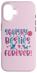 Coque pour iPhone 16 Love Squishies Cat n Dog Friends BFF Squishy Besties Forever