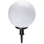 Kanlux - Lampe d'extérieur boule lampe de jardin, lampe d'extérieur avec piquet, lampe de terrasse, résistant aux intempéries, boule, blanc, mat, 1x