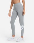 Nike Grey Full Length High Rise Leggings Cotton Blend - Size S 8 10 NEW