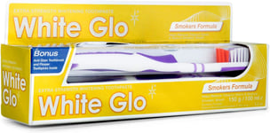 WHITE GLO Smokers Formula WHITENING Toothpaste 100 ML -2 Packs-