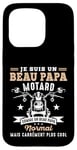 Coque pour iPhone 15 Pro Motard Beau Papa Moto Humour idée Cadeau Motorcycle Retraite