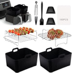 AF500UK Large Air Fryer Accessories, 9Pcs Dual Air Fryer Accessories for Ninja F