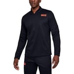 Under Armour Men Gametime Fleece 1/2 Zip Warm-up Top - Black/Beta Red, Large