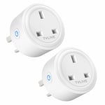 Smart Plug, TVLIVE 2 Pack 13A Smart Plugs WiFi Outlet Works with Amazon Echo and