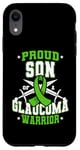 Coque pour iPhone XR Ruban vert « Proud Son Of A Glaucome Warrior »