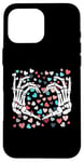 iPhone 16 Pro Max Skeleton Hand Heart Funny Bones Valentine's Day Men Women Case