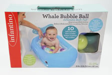 Infantino Inflatable Baby Bath Whale & Balls Baby Toddler 6-24M Travel Home New