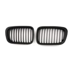 DYBANP Car Front Grille,For BMW E46 3 Series Sedan Wagon 4-Door 1998-2001,Car Matte Black Look Front Bumper Grill Replacement