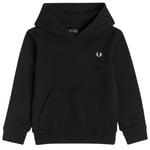 Fred Perry Mens Laurel Back Kids Black Hooded Sweatshirt Cotton - Size 2-3Y