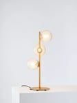 John Lewis Champagne Bubble 3 Glass Table Lamp, Champagne/Warm Brass