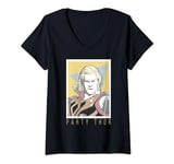 Marvel What If Party Thor Art Pop Square V-Neck T-Shirt