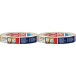 tesa 4323 Indoor Masking tape for painting and decorating - 3 Day residue free removal, 50 m x 25mm - 1 roll (Pack of 2)