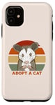 iPhone 11 ADOPT A CAT Funny Possum Opossum Street Cats Cute Kitty Meme Case