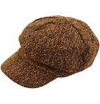 Kids Fancy Dress Costume Flat Cap Brown Victorian Twist Tweed Party Hat Oliver