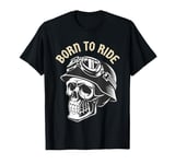 Cool Motorcycle T Shirt With US Flag And Skull For Men Women T-Shirt