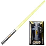 POWER SABER - Jaune - Exclu Amazon - Sabre Laser pour Enfants dès 6 ans - Extensible et Rétractable Automatiquement - Laser Lumineux Réaliste et Sûr - Combat Intergalactique - 30cm/ Déployé 89 cm