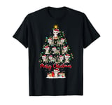 Cat Xmas Lighting Santa Cat Christmas Tree T-Shirt