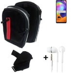 Shoulder bag / holster + earphones for Samsung Galaxy A31 Belt Pouch Case