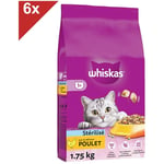 Croquettes au poulet pour chat adulte stérilisé 6x1,75kg - Whiskas