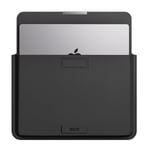 INVZI Leather Case | Cover with Stand Function for MacBook Pro|Air 13"|14" (Black)