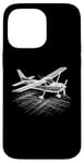 Coque pour iPhone 14 Pro Max Avion à hélice 3D Wireframe - Amoureux d'avion vintage