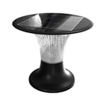 15W LED Solarlykta för Stolpe - Diamond, 2200lm, LiFePO4 Batteri 3,2V 6000mAh, 6000K+4000K, Svart. - Kulör : CCT (Varm till Kall Vit)