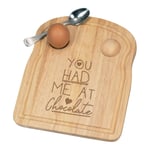 You Had Me At Chocolate Breakfast Dippy Egg Cup Board Funny Love Valentines Day