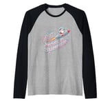 Out of This World Summer Santa Spaceship Adventure Design Raglan Baseball Tee