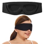 ALASKA BEAR Stylish Sleep Eye Mask for All Sleeping Positions, 0 Eye Pressure, 3D Contoured Cups, 100% Blackout Cover, Cool Soft Concave Padding, Machine Washable