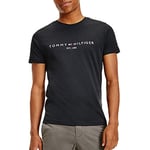 Tommy Hilfiger Men's Core Tommy Logo Tee Mw0mw11465 T-Shirt, Black, XS