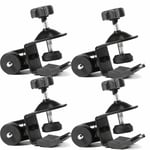 4Pcs Flash Light DSLR Camera Phone Stand Bracket Holder Mount W/ 1/4" Clip Clamp