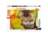 Nathan - Puzzle 1500 pièces - Chaton en automne - Adultes et enfants dès 14 ans - Puzzle de qualité supérieure - Encastrement parfait - Collection Tendresse - 87803