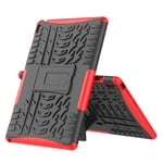 Lenovo Tab E10 Case, Midcas Heavy Duty Dual Layer Hybrid Rugged Reinforced Corners Impact Protection Case Cover with Stand Function for Lenovo Tab E10 TB-X104F 10.1" Red