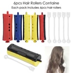 6Pcs Hair Rollers Wave Heat Perm Rod Hair Clip Curlers Hairdressing Tool Wit TOU