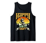 Children's Birthday Skier HAPPY EIGHT Funny Vintage Tank Top