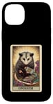 Coque pour iPhone 14 Plus Esthetic Cottagecore The Opossum Possum Jeu de cartes Tarot