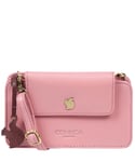 Conkca London Womens 'Little Wonder' Blush Leather Cross Body Clutch Bag - Pink - One Size