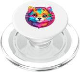 coloré chien vibrant pop-art dessin animé PopSockets PopGrip pour MagSafe