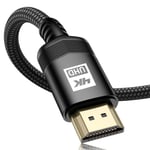 Cable Hdmi 4K 5M,Cable Hdmi 4K @ 60 Hz 18 Gbps High Speed 2.0 Cable Hdmi En Nylon Tresse,Compatible Avec Video 4K Uhd 2160P,Hd 1080P