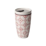 like. by Villeroy & Boch To Go Rosé Mug pour café à emporter, 2 pièces, 350 ml, Porcelaine Premium/Silicone, Blanc/Rose