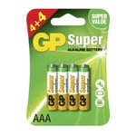 GP Super Alkaline AAA 4+4