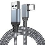 Pour Quest 3/5/6m Cable De Liaison De Ligne De Donn¿¿Es Jeu Vr Rallonge Usb Type C Gris