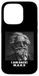 Coque pour iPhone 14 Pro JE SUIS DE RETOUR, Karl Marx, communiste, cool Marx