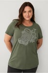 Zizzi - Topp vEbba S/S Straight Tee - Grön