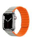 Lippa Apple Watch Magnetic Silicone Strap 38/40/41 - Grey/Orange