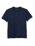 Emporio Armani Men's Eagle Patch Short Sleeve Polo Shirt, Navy Blue, XL