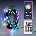 Smart Fairy Lights 20M, Music Sync, Bluetooth App and Remote Control, RGBIC Colour Changing for Xmas Party/Wedding/Gaming Room Decoration, USB Power or Battery Operated IP68 Waterproof Outdoor Lights